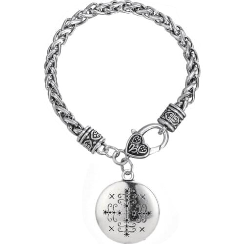 Dawapara Papa Legba Voodoo Loa Veve Pendant Lwa Death Jewelry Amulet alibaba Cool Original Bracelet Charm Wrist Wrap best gift