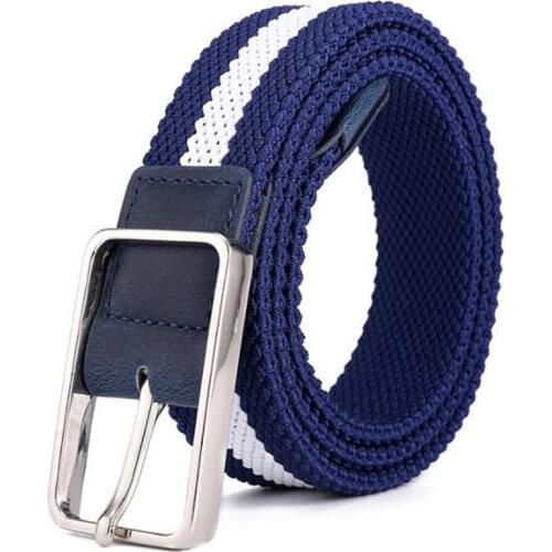 New Hot Canvas Web Mixed Colored Braided Stretch Golf Elastic Fabric Woven Casual Waist Belt Without Holes For Men/Women/Junior