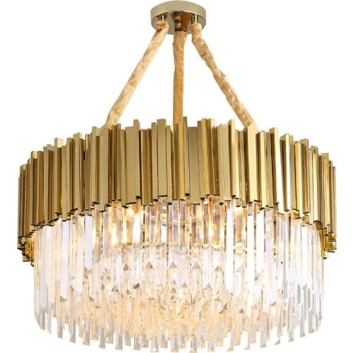 Modern Crystal Gold Chandelier Lighting LED Lamp Living Room Bedroom Decor Chandeliers Kitchen Island Indoor Light Fixtures