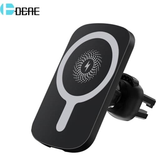 Magnetic Wireless Car Charger for iPhone 12 Mini 12 Pro Max Air Vent Holder Automatic Clamping 15W Fast Charger for Magsafe Case