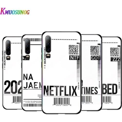 Fashion Travel Air Ticket For Huawei P40 P30 P20 P10 Pro Plus Lite 5G 2019 Tempered Glass Cover Shell Luxury Phone Case