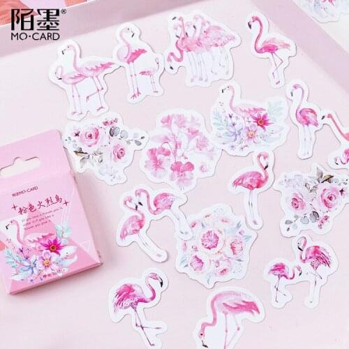 Cute Pink Flamingo Bullet Journal Decorative Stickers Scrapbooking Stick Label Diary Japanese Stationery Album Sticker