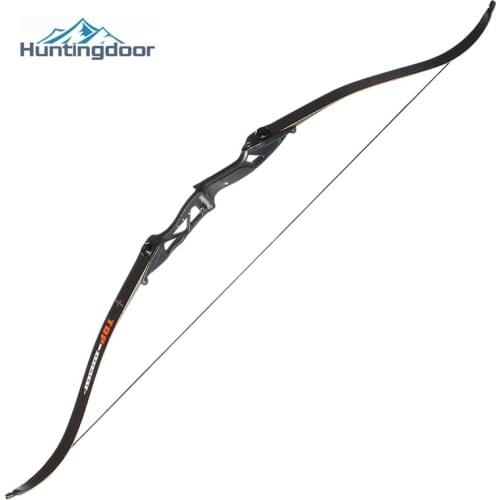 Hunting Bow & Arrow Set 30-50lbs Archery Recurve Bow 56'' Metal Riser Black Training Takedown Bow 31'' Carbon Arrow Shooting
