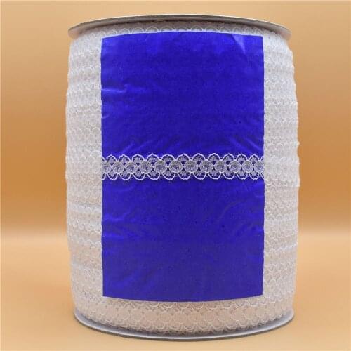 Wholesale 600 Yards/Lot White Lace Ribbon 14MM Wide Trim DIY Embroidered Lace For Sewing Decoration african lace fabric Supplies