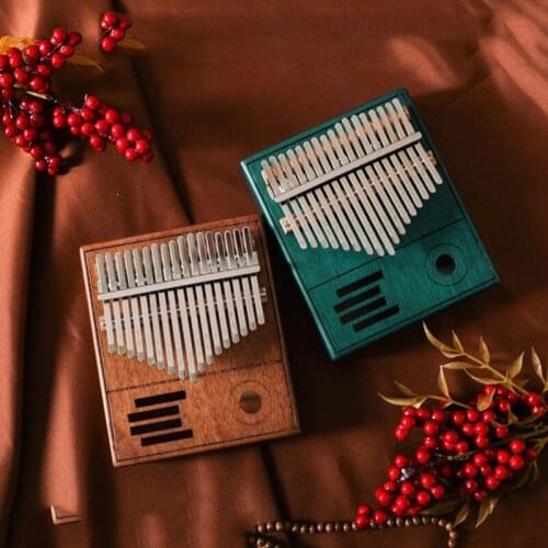 2020 New 17 Keys Kalimba Kit Thumb Piano Mahogany Body Musical Instrument With Learning Book Tune Hammer For Beginner KLB45