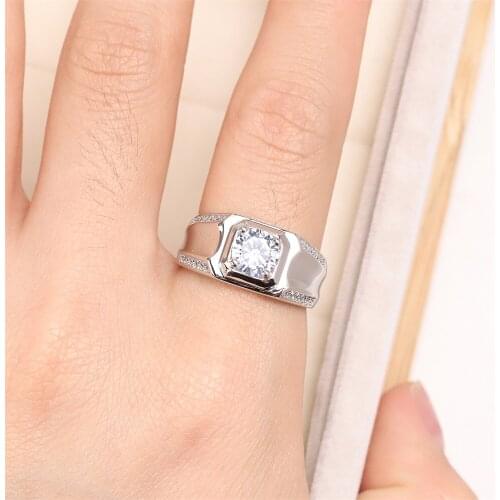 Popular European and American S925 silver fashion rich wedding ring crown zircon crystal luxury jewelry couple gifts