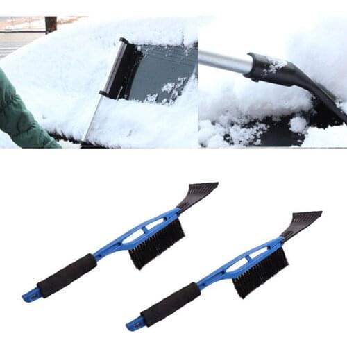 2-in-1 Ice Scraper Vehicle Snow Brush Removal Shovel Handle Car Window Winter Snow Cleaner