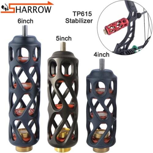 TP615 4/5/6" Compound Bow Stabilizer Archery Damper Aluminum Alloy Shock Absorber Bow And Arrow Shooting Hunting Accessories