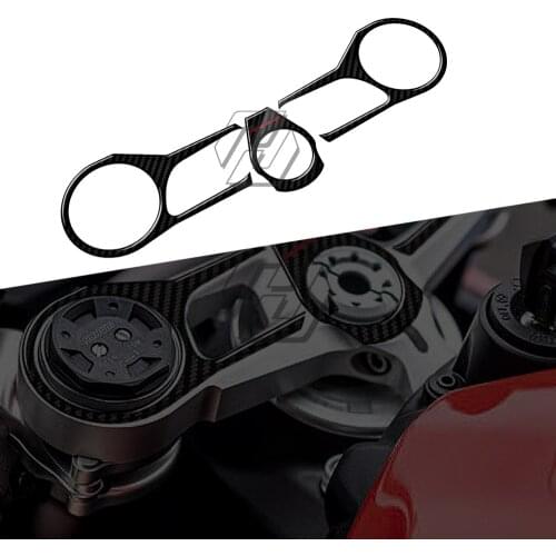 3D Carbon-look Upper Triple Yoke Cover Protector Case for Ducati 1199/1299 Panigale 2012-2017
