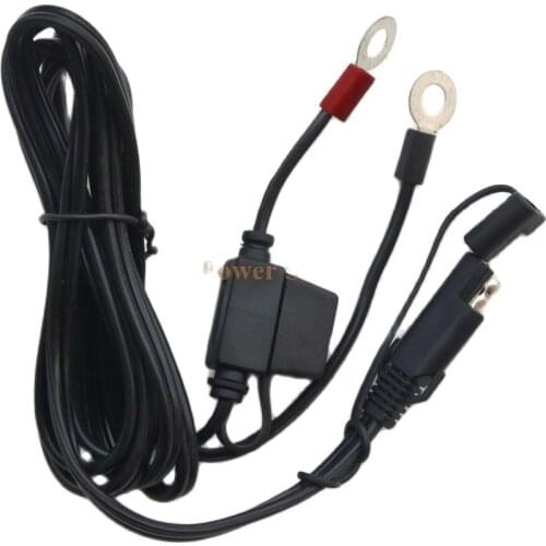 Eyelet Ring Terminal Harness to Sae Connector Quick Disconnect Extension Cable 2ft for Motorcycle Boat ATV Battery