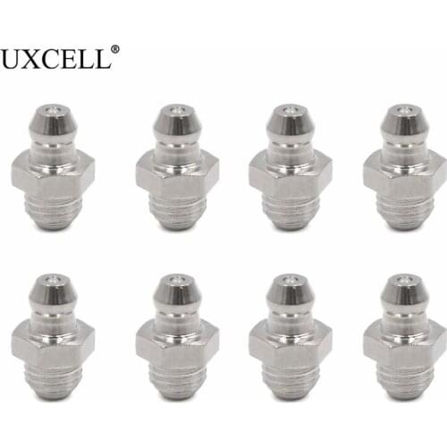 Uxcell 2pcs 4pcs 8pcs M8 x 1 Stainless Steel Motorcycle Car Straight 45 Degree 90 Degree Grease Nipple Fitting