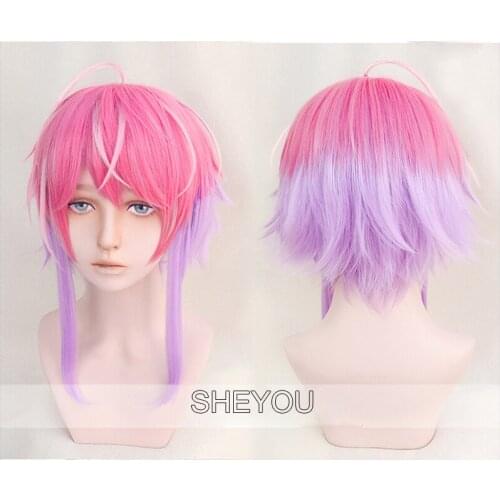 High Quality Division Rap Battle Hypnosis MIC Ramuda Amemura Wigs Heat Resistant Synthetic Hair Cosplay Costume Wig + Wig Cap