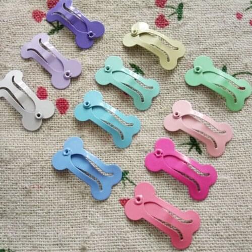 Pet Dog Hair Clips Fashion Cute Small Cat Dog Hairpin Pet Grooming Hair Accessories 2.5cm cute bone type BB clip 50pcs/lot