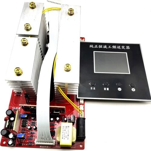LCD display power frequency inverter PCB main board 12v to 48v universal English version 12 tube board