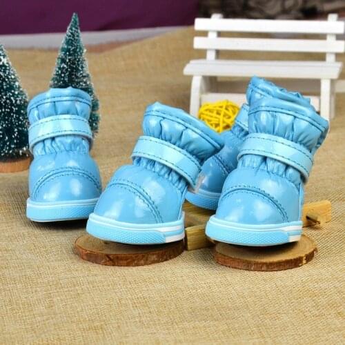 Dog Snow Boots Winter Pet Shoes for Small Dogs Warm Waterproof Chihuahua Yorkie Shoes Pet Supplies Multicolors