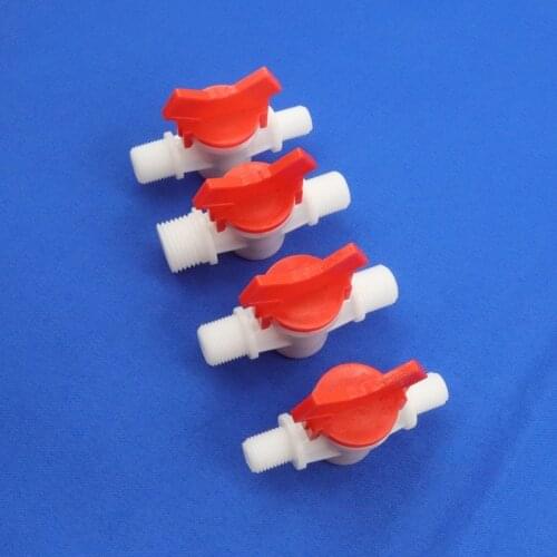 1~10pcs 1/4"3/8"1/2"3/4"1"Double External Thread Joint Plastic ball valve Garden Hose Fittings lrrigation Pipe Switch Connector