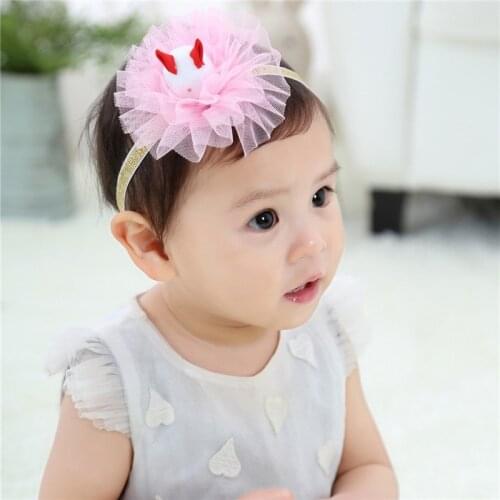 1pcs Baby Floral Crown Headband 3D Rabbit Flower Wreath Hair Bands Toddler Infants Girls Handmade DIY Headwear Hair Accessories