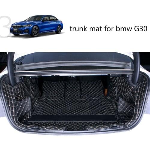 2020 3D luxury Leather Car Trunk Mat Cargo Liner for bmw G20 3 series 330 335 325 320 Rug Carpet Interior Accessories sticker