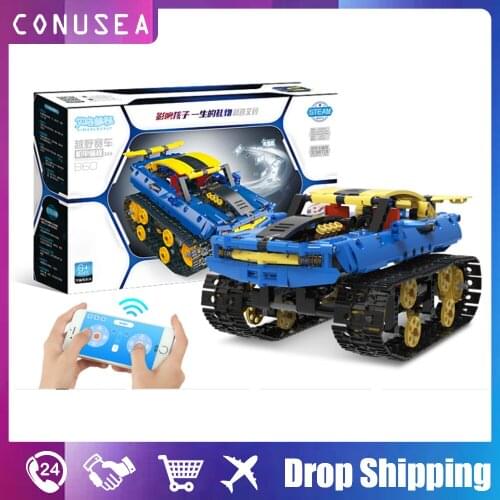 DIY Toys 572Pcs Technic Rc Racing Car Off Road App Remote Control Building Blocks Car Programming Bricks Children Gifts for Boys
