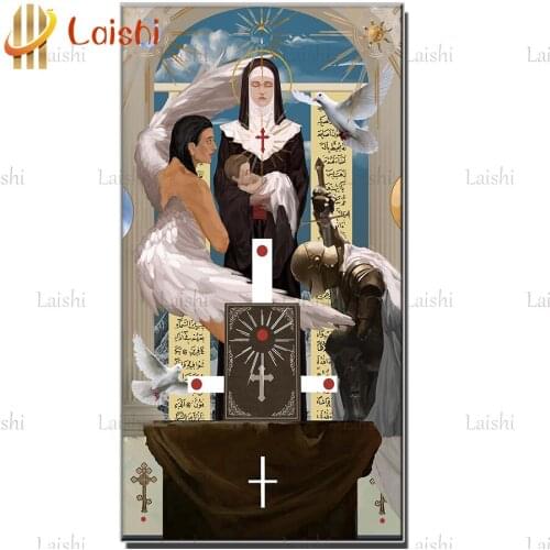 Diy diamond painting Nuns, Jesus was born, an angel diamond painting cross stitch mosaic embroidery diamond round square stones