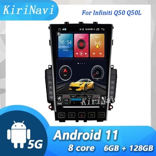 KiriNavi 12.1" Android 10.0 Car Radio Automotivo Auto GPS Navigation For Infiniti Q50 Q50L Car Multimedia Player stereo 4G 2013