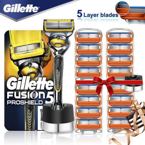 Safety Razor Shaving Cassettes Gillette Fusion 5 Proshield Face Shaver Case For Men With Blades Shave Holder Shavette For Beard