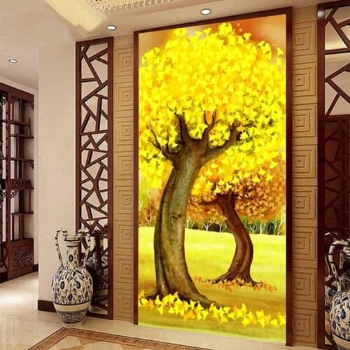 Large diy diamond painting money tree diamond embroidery full square round drill puzzles picture for the new year gift