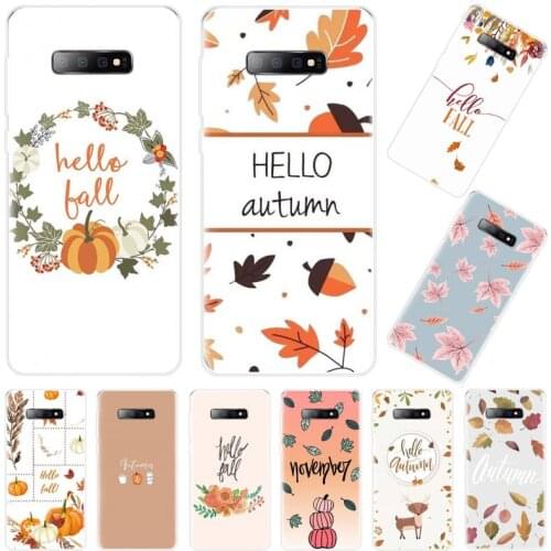 Pumpkin Happy Autumn pattern Phone Case For Samsung Galaxy S5 S6 S7 S8 S9 S10 S10e S20 edge plus lite coque shell funda hull