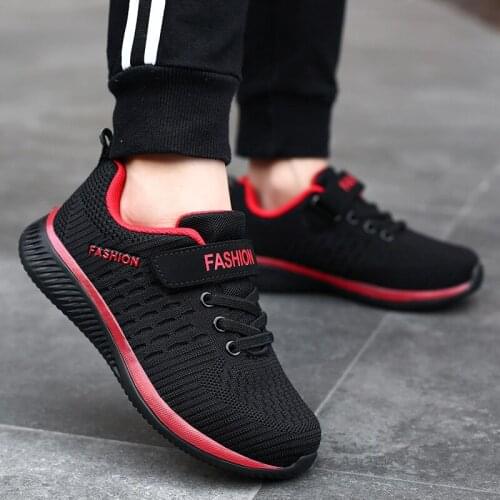 2021 Children Running Sneakers Boys Fly Weave Soprt Shoes Children Casual Walking Breathable Mesh Shoes Girls Tenis Kids Flats