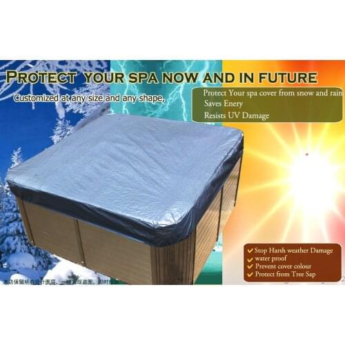 Hot tub cover cap 7ftx7ft (213x213x30cm), prevent snow, rain and dust,can customize from 150cm to 450cm hot tub cover guard