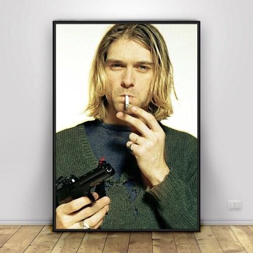 Kurt Cobain Art Silk Poster Home Decor