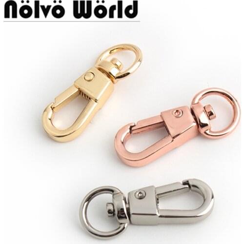 10-50 pieces 9mm 7colors Chrome Swivel Bolt Snap Clasp Hooks Buckle Clips DIY Accessory Metal Snap Hook