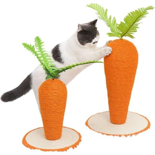 Cat Scratcher Cat Tree Tower Condo Cat Climbing Frame Cat Scratching Board Carrot-shaped Toy Simulation Pet Products drapak dla