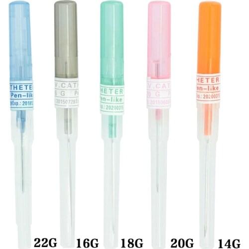 2PC Body Piercing Needles Catheter Cannula Tools Kit Surgical Steel Sterilized Tattoo Needle Nose Lip Jewelry 14G 16G 18G 20G