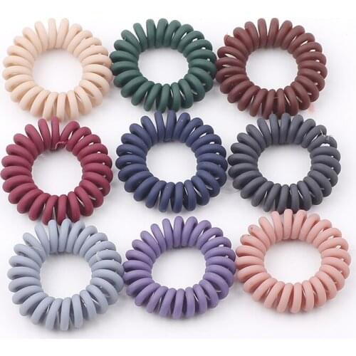 Matt effect Elastic Rubber Telephone Wire Hair Rope Ponytail Holder Party Hairband Hair Band Accessories
