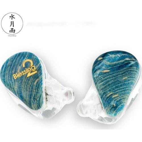 MoonDrop Blessing 2 1DD+4BA Hybrid Technology In-Ear Hifi Music Monitor Audiphile Musician Earphone Earbuds W/ Detachable Cable