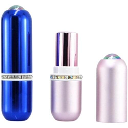 New Empty Lip Balm Tube 12.1mm Round Aluminum Lipstick Refillable Packaging Bottle High Grade Lip Balm Container 30/ 50pieces