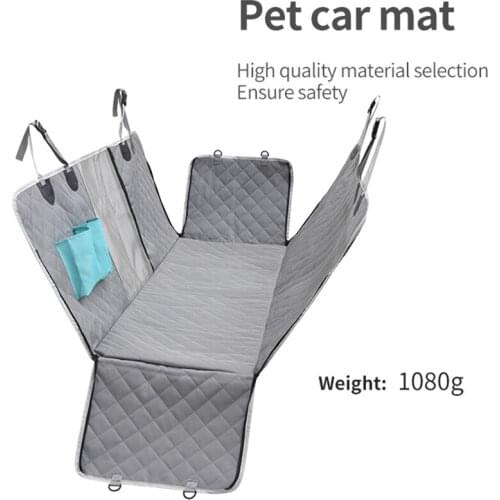 New Adjustable Dog Car Seat Cover Waterproof Dog Car Accessories Pet Dog Carrier Cushion Protector Travel Rear Back Seat Mat