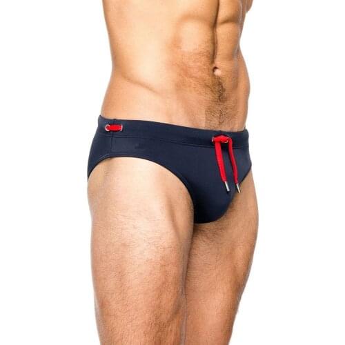 Solid Mens Swim Suits Sexy Hot Man Swimming Briefs Low-Rise Tight Cool Guy Swimwear Summer Man Bikini Beach Shorts Male