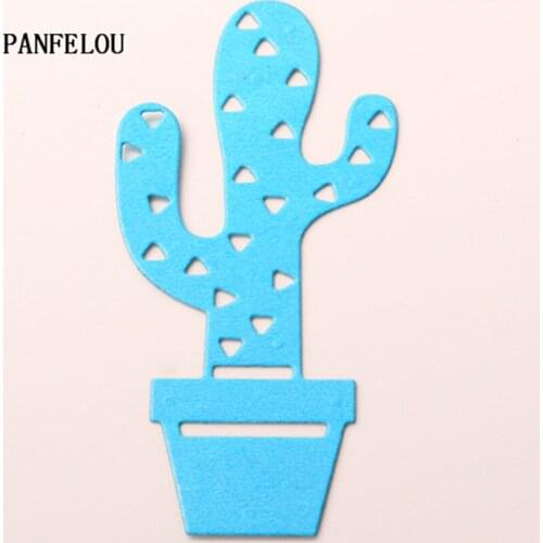 PANFELOU Metal craft Potted cactus paper die cutting dies for Scrapbooking/DIY Easter wedding Halloween cards