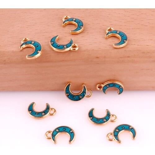 15Pcs/lot Metal Enamel Star Charms Finding Starry Sky Pendant Handcraft Fit Bracelet Jewelry Wholesale