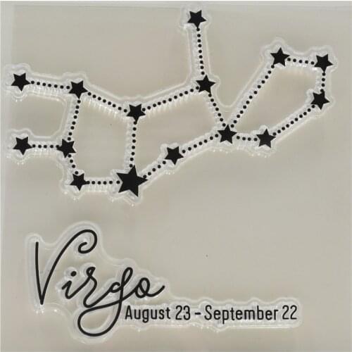 Constellations Virgo Transparent Clear Silicone Stamp/Seal for DIY scrapbooking/photo album Decorative clear stamp sheets