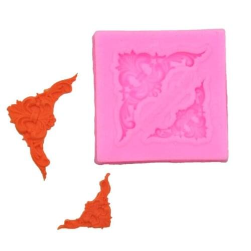 Pink European relief shape 3D Craft Relief Chocolate confectionery Silicone Mold Fondant Cake Kitchen Decorating DIY Tools