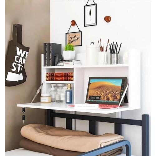 College Student Dormitory Foldable Table Mounted On Bed Creative Computer Laptop Notebook Stand On Bed Head Desk Table