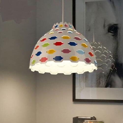 Modern Danish Pendant Lights City Nordic Art Living Room Restaurant Light Creative Individual Rainbow Iron Pendant lamps LO72914