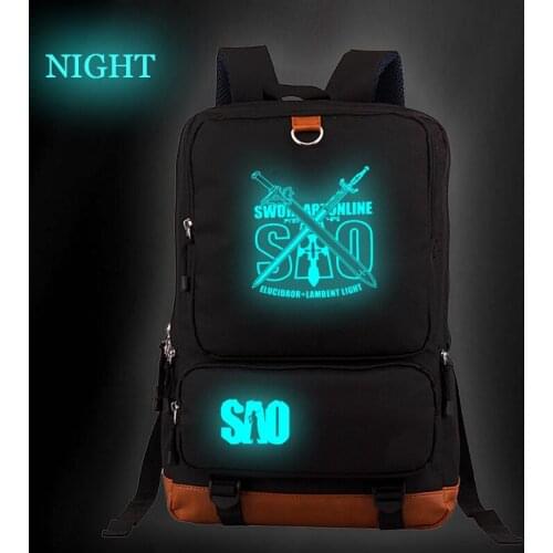 Sword Art Online Luminous Daily Backpack Students Daily School Bag Fashion Men Women Knapsack Cool Casual High Quality Rucksack