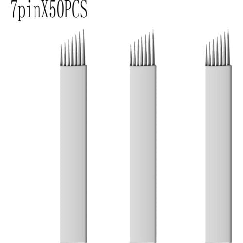 HIgh quality 50pcs school supplies 7flex/pin caneta permanent makeup eyebrow microblading needle