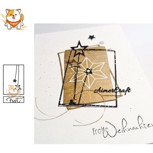 Star frame Word Metal Cutting Dies Scrapbooking Stencil For DIY Paper Card Decorative Embossing Die Cut Craft Dies New 2019