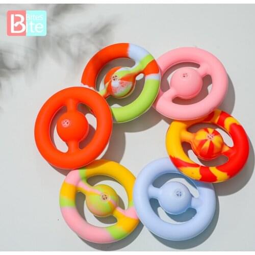 Bite Bites 1PC Baby Teether Silicone Hand Grip Squeeze Toy Multicolor Baby Oral Care Relieves Emotions Childrens Sensory Toys