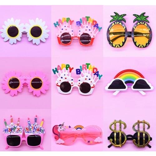 1pcs Party Funny Glasses Decoration Sun Flower Plastic Photo Booth Glasses Birthday Party Adult Kids Favor Props Supplies